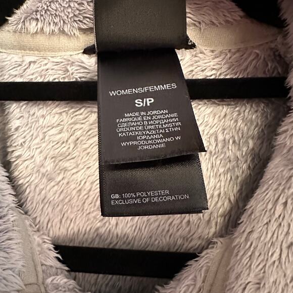 The North Face Jacket Womens Small Fleece Osito Full Zip Gray Pink Ribbon - Picture 4 of 12